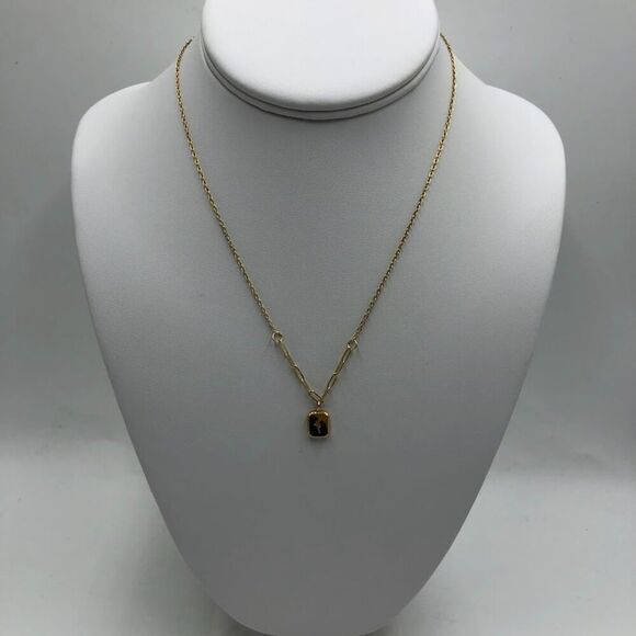 18K Gold Plated Women's Etched 'Forever Love' Necklace Romantic Jewelry - Picture 5 of 12